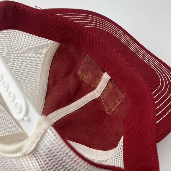 Vintage K-Products Smith’s Farm Market Snapback Patch Mesh Trucker Hat Red Barn - Picture 5 of 6